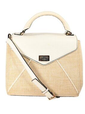 Kate Spade Laurel Wesley Place White Leather Woven Flap Satchel Crossbody VIDEO
